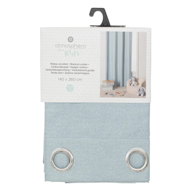 Cortina opaca azul 140x260cm - 195904B