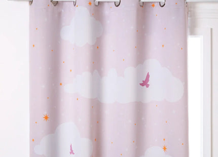 Cortina infantil opaca "Château" rosa claro 135x260cm - 195916