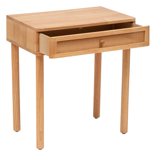 Escritorio infantil de madera de caucho efecto caña - 195921