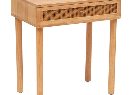 Escritorio infantil de madera de caucho efecto caña - 195921