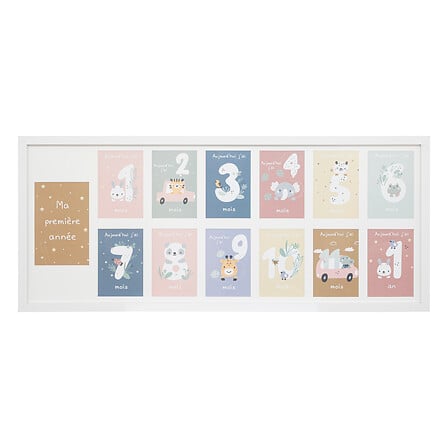 Marco múltiple 13 fotos primer año blanco -  195928
