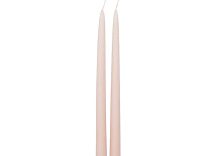 Juego de 2 velas de algodón "Hugo", 30 cm de alto, color rosa - 196006G