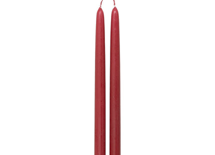 Juego de 2 velas de palo "Hugo" A30cm color rojo - 196009