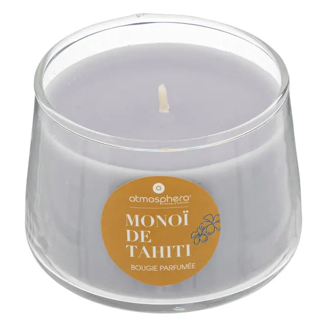 Vela perfumada "Izor" en pote de cristal 110gr aroma monoi - 196028D