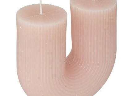Vela en forma de U "Demi" A12cm color rosa - 196048G
