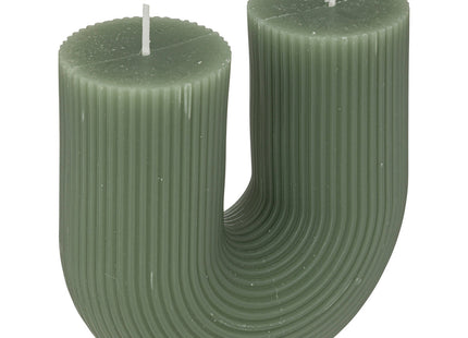 Vela en forma de U "Demi" A12cm color verde celadón - 196048H