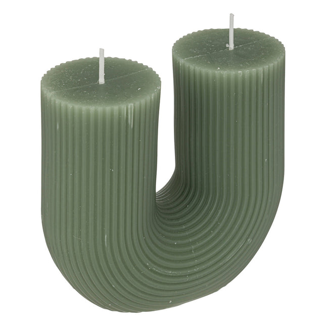 Vela en forma de U "Demi" A12cm color verde celadón - 196048H
