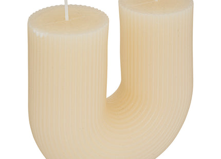 Vela en forma de U "Demi" A12cm color márfil - 196048