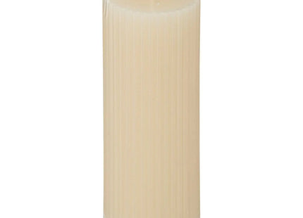 Vela redonda "Media", 5x14 cm, color blanco marfil - 196064