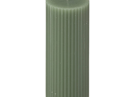 Vela redonda "Demi" A14cm Verde celadón - 196064H