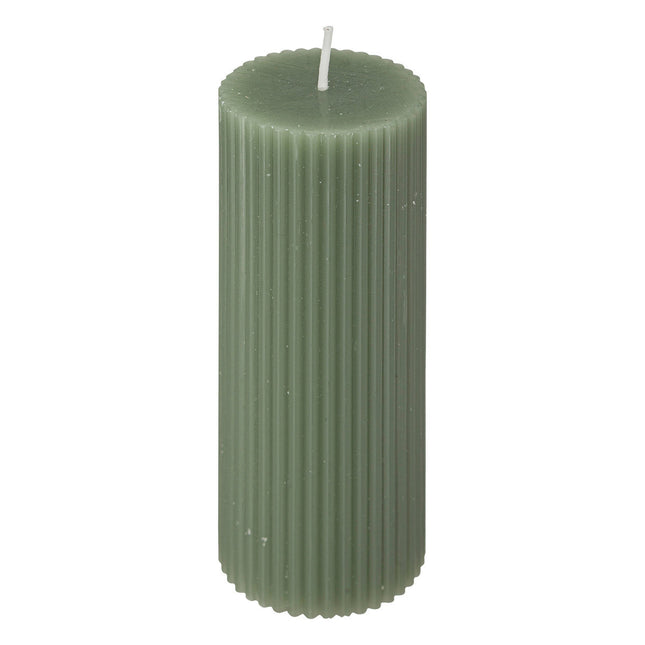 Vela redonda "Demi" A14cm Verde celadón - 196064H