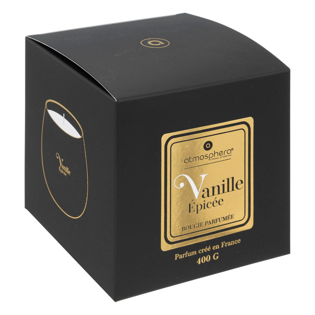 Vela perfumada "Arlo" en tarro de cristal 400gr Aroma Especiado a Vainilla - 196071B