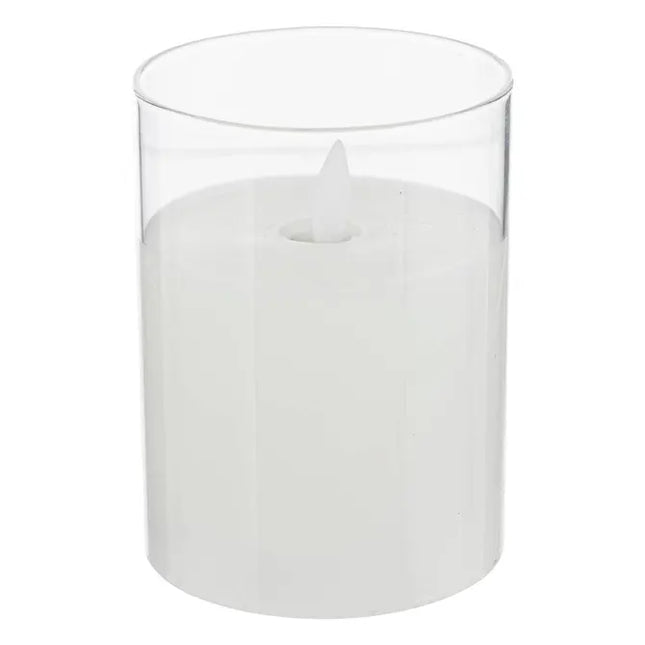 Vela LED "Sena" en recipiente de vidrio de 7,5 x 10 cm  - 196076