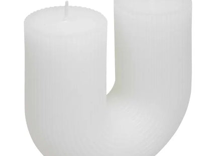 Vela en forma de U "Media" de 400 g, blanca  - 196112