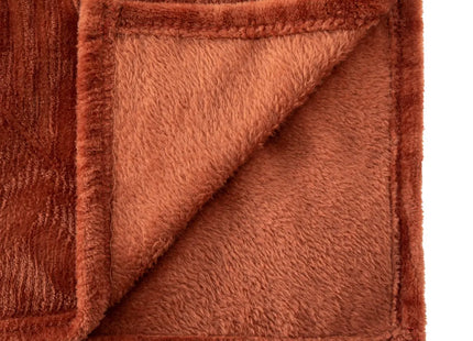 Frazada de franela “Zoa” 230x180cm terracota - 196216N