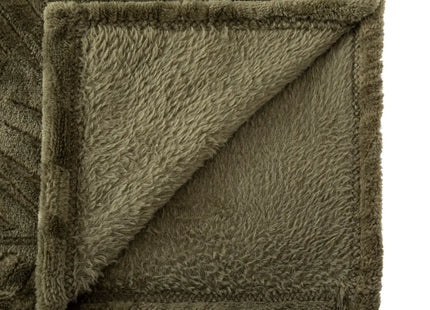 Frazada de franela “Zoa” 230x180cm verde caqui - 196216F