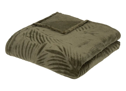 Frazada de franela “Zoa” 150x125cm verde caqui - 196215F