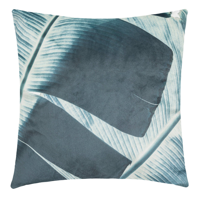Almohada de terciopelo estampado "Hojas" 40x40cm - 196234