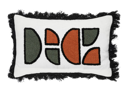 Almohada "Jaiko" desenfundable bordado en bouclette 30x50cm - 196237