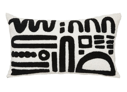 Almohada "Jaiko" rectangular bouclette blanco caramelo 30x50cm - 196271F