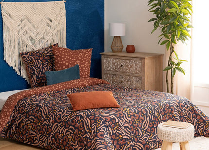 Juego de cama "Leopata" algodón marrón 240x220cm - 196281