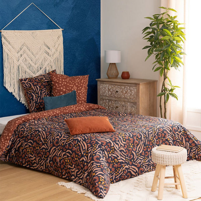 Juego de cama "Leopata" algodón marrón 240x220cm - 196281
