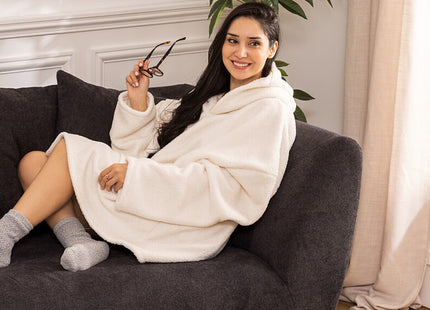 Sudadera manta con capucha "Jaiko" marfil L-XL -  196298