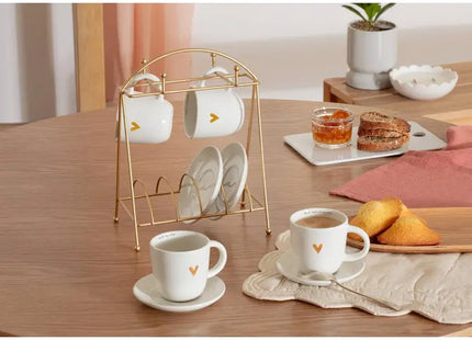 Set de 4 tazas de 170ml "The Floral" + platillos - 196340