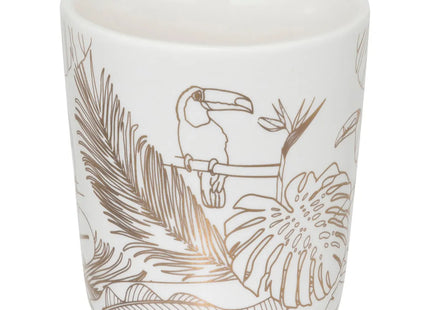 4 tazas de porcelana "Tucán" 100ml -  196362