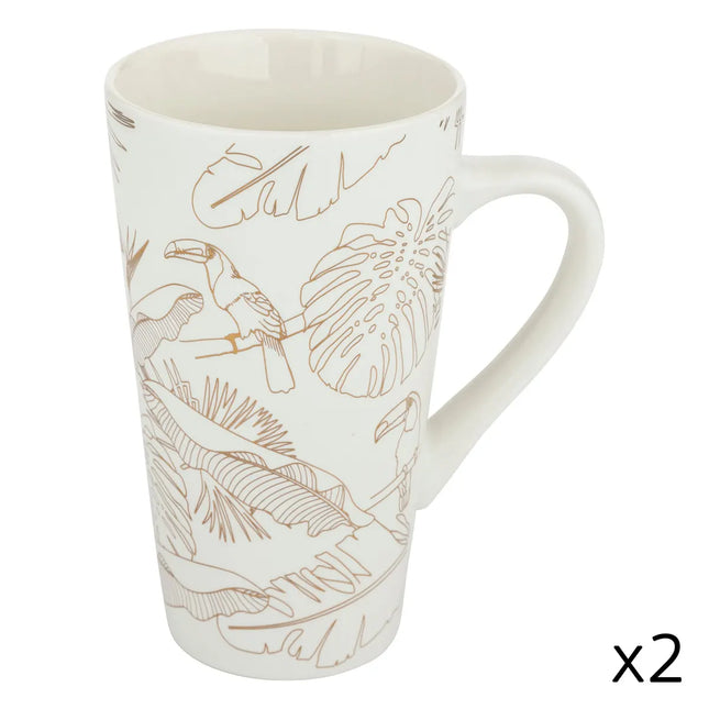 2 tazas de porcelana "Tucán" 500ml -  196363