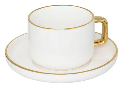 Taza y platillo de porcelana "Arya", 25 cl  - 196437