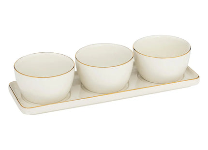 Set de aperitivo de cerámica de 4 piezas "Arya" - 196439