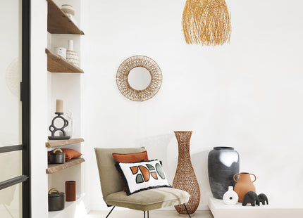 Portavelas "Olme" de cerámica negra A25cm - 196680