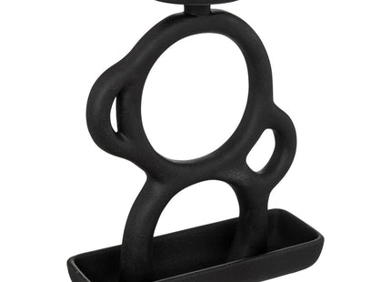 Portavelas "Olme" de cerámica negra A25cm - 196680