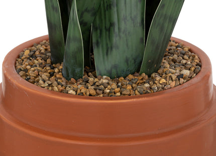 Sansevieria artificial en maceta de cerámica color canela A70cm - 196696