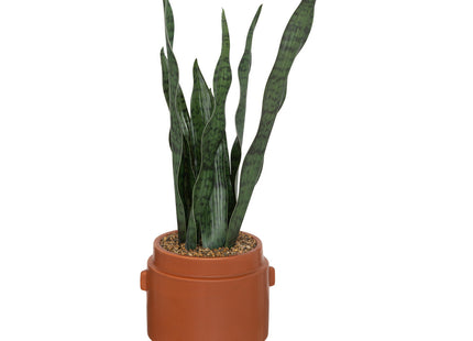 Sansevieria artificial en maceta de cerámica color canela A70cm - 196696