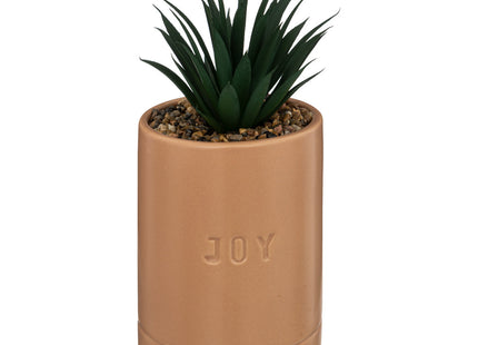 Planta artificial "Avi" en maceta de cerámica color ámbar A20cm - 196732C