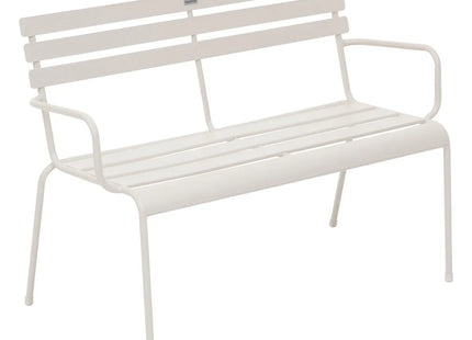 Banco de jardín de barro "Greensboro" 2 plazas blanco - 196855