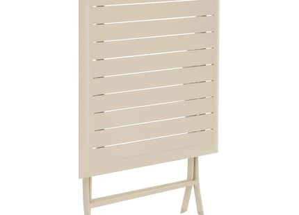 Mesa de jardín plegable cuadrada "Azua" arcilla 2 plazas en aluminio - 196857