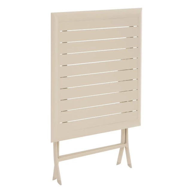 Mesa de jardín plegable cuadrada "Azua" arcilla 2 plazas en aluminio - 196857