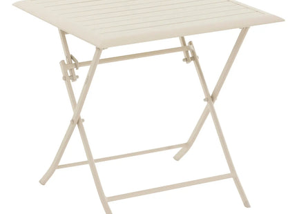 Mesa de jardín plegable cuadrada "Azua" arcilla 2 plazas en aluminio - 196857