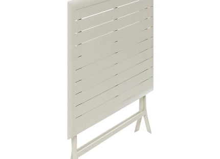 Mesa de jardín plegable cuadrada "Azua" arcilla 4 plazas en aluminio - 196858