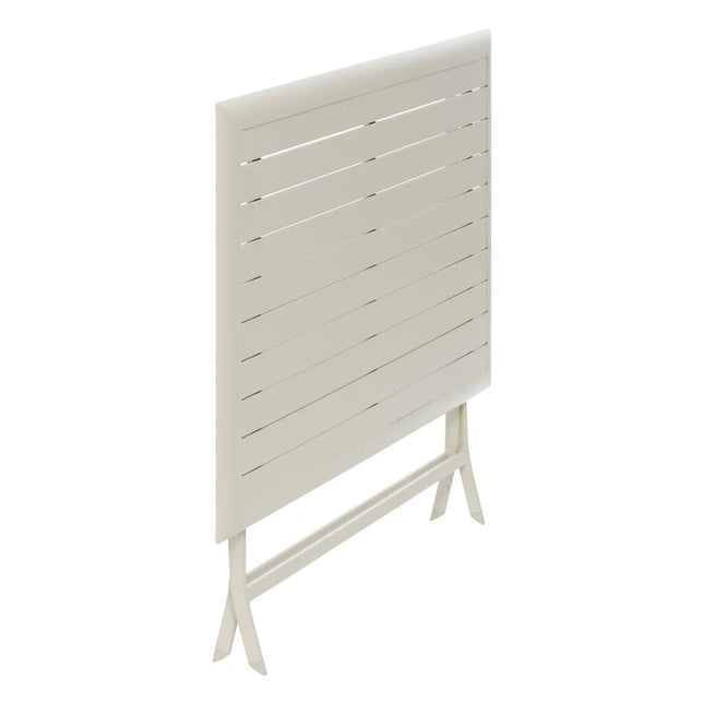 Mesa de jardín plegable cuadrada "Azua" arcilla 4 plazas en aluminio - 196858