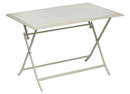 Mesa de jardín plegable cuadrada "Azua" arcilla 4 plazas en aluminio - 196858
