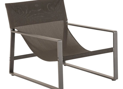 Sillón relax de jardín "Lambinio" grafito en aluminio y acero - 196970A