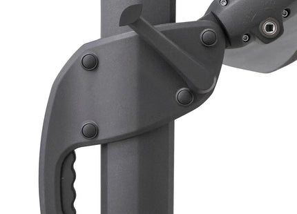 Sombrilla recta redonda "MELHIA" Antracita 3x3m de acero y olefina - 197157A