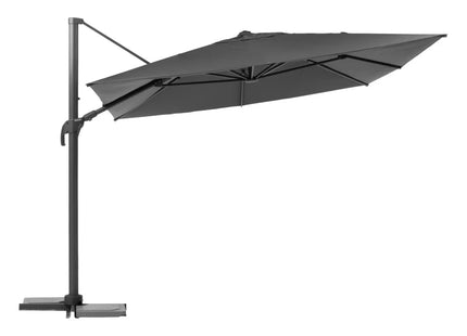 Sombrilla recta redonda "MELHIA" Antracita 3x3m de acero y olefina - 197157A