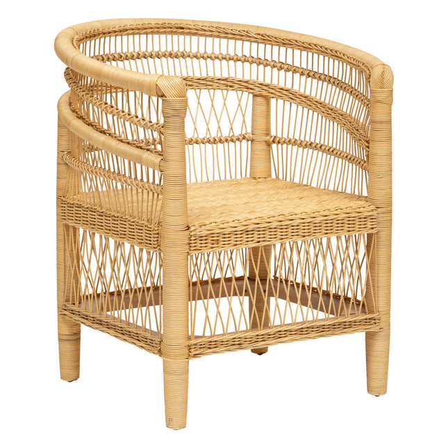 Sillón malawi "Malevio" de ratán natural - 197319A