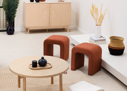 Puf "Sevi" en Bouclette ámbar A43cm - 197331B