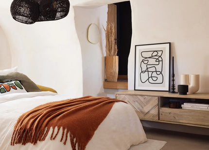 Espejo "Roman" en madera dorada A39cm - 197614